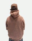 Varsity Oversized Hoodie (Washed Brown)