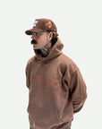 Varsity Oversized Hoodie (Washed Brown)