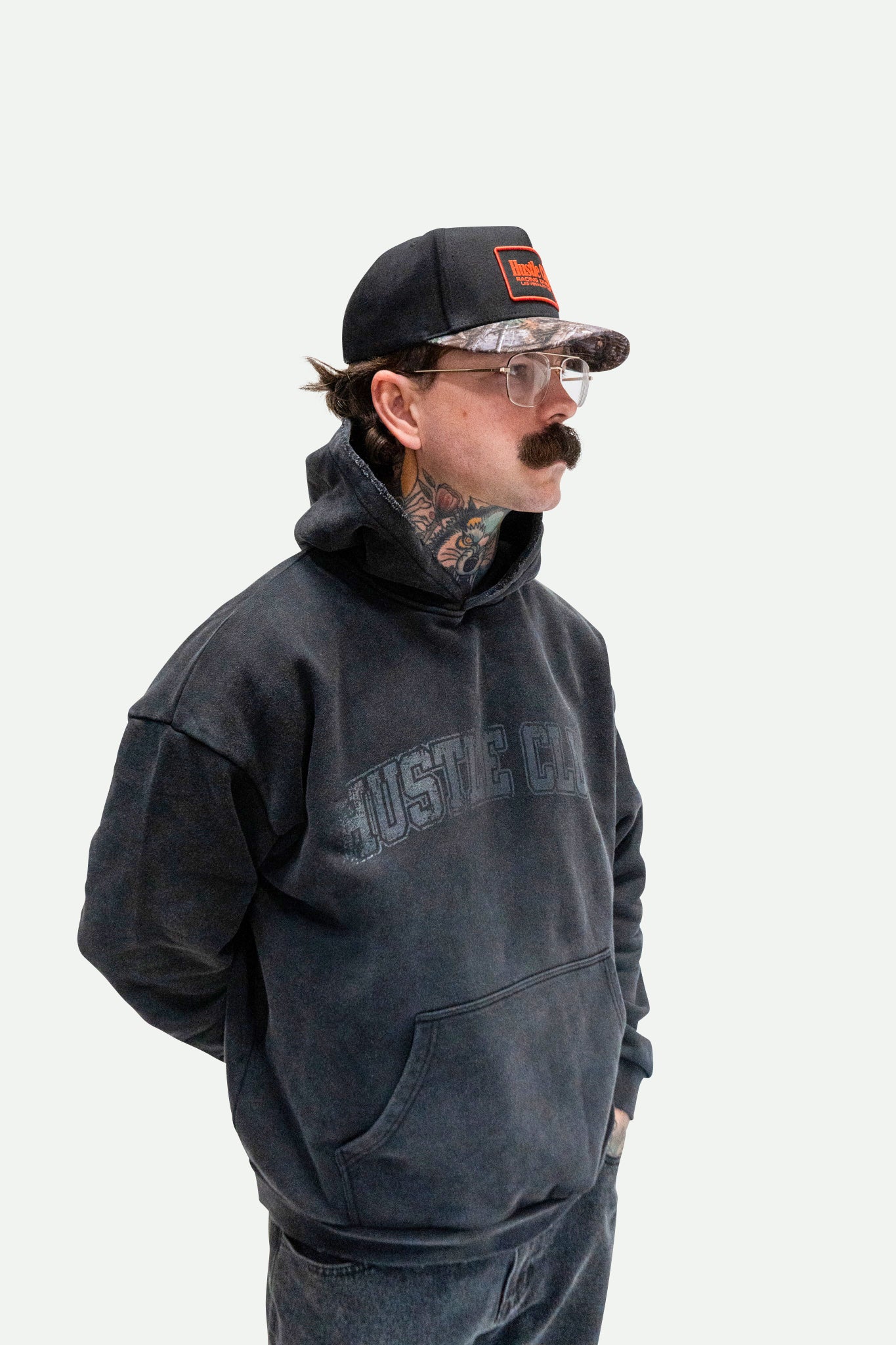 Varsity Oversized Hoodie (Washed Grey)