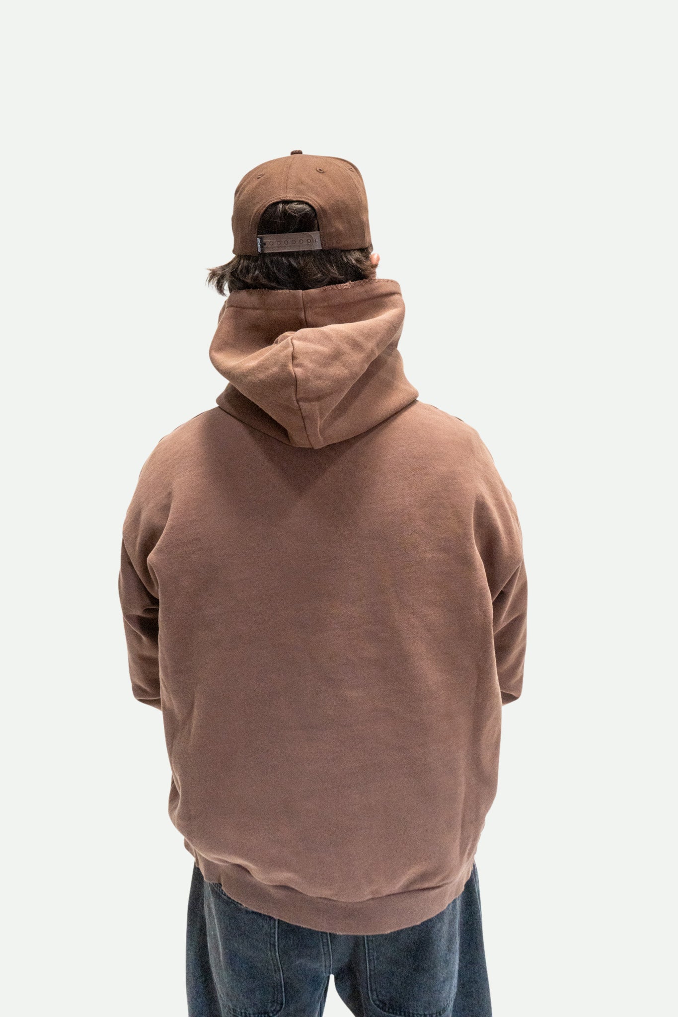 Varsity Oversized Hoodie (Washed Brown)