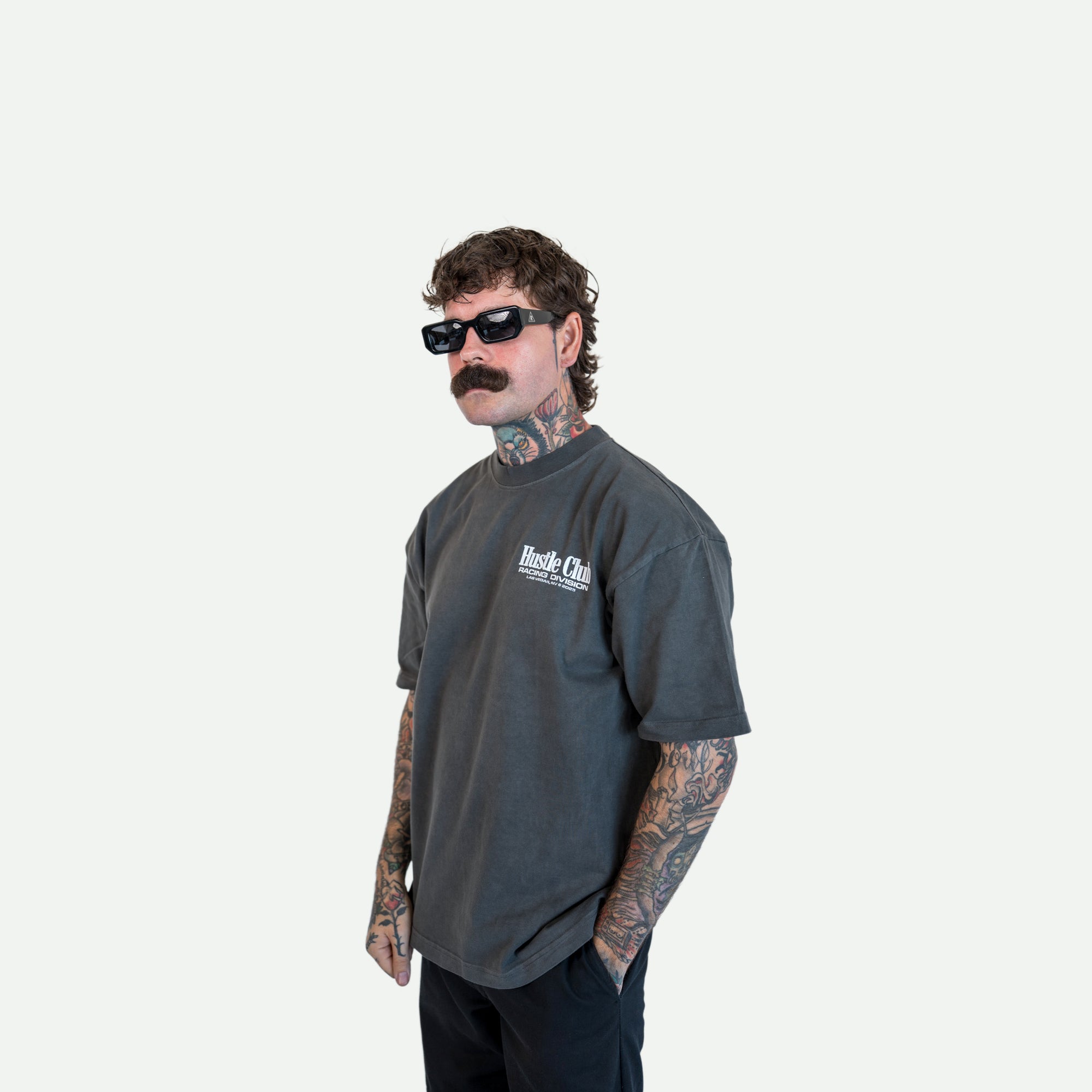 LV Racing Division Tee - Washed Grey
