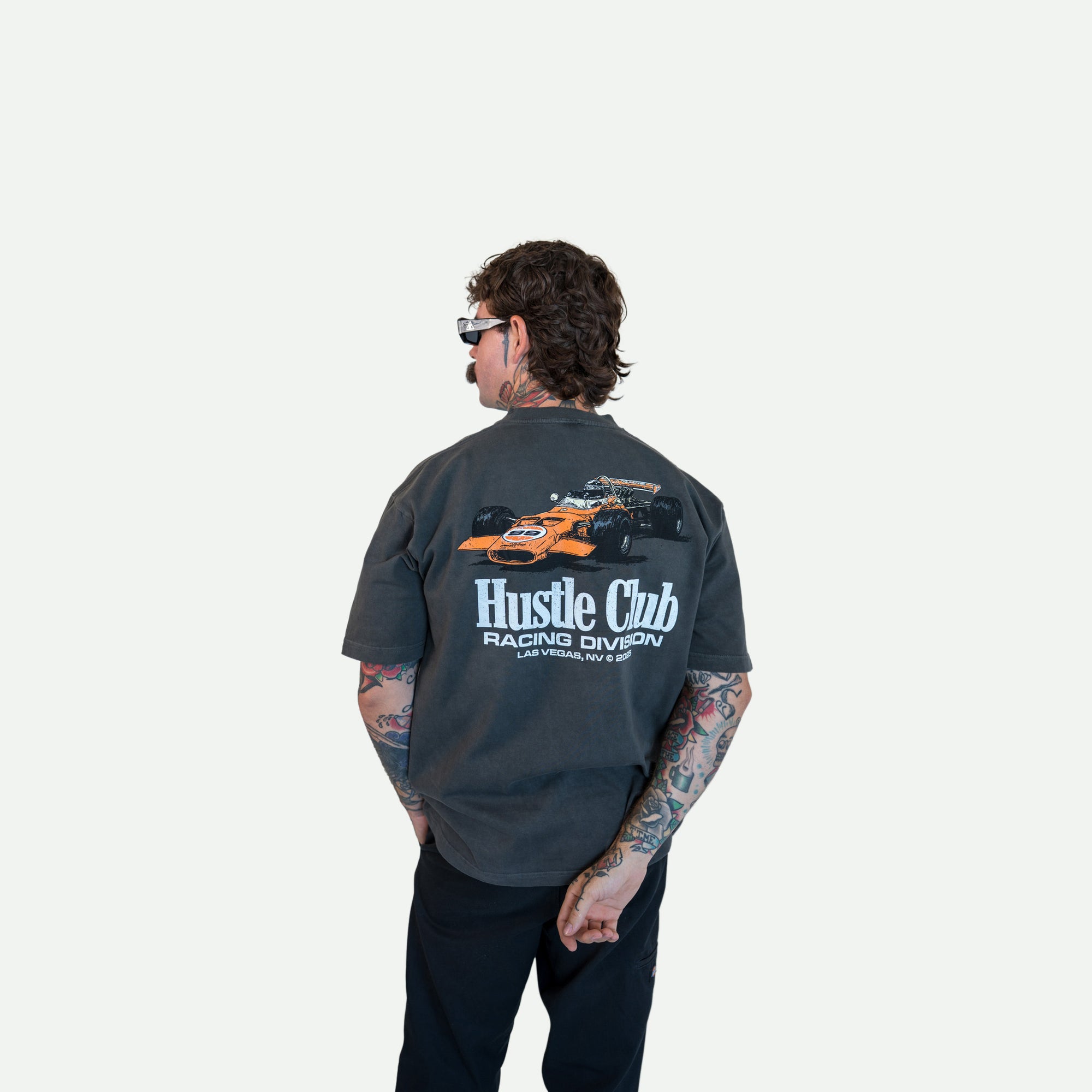 LV Racing Division Tee - Washed Grey