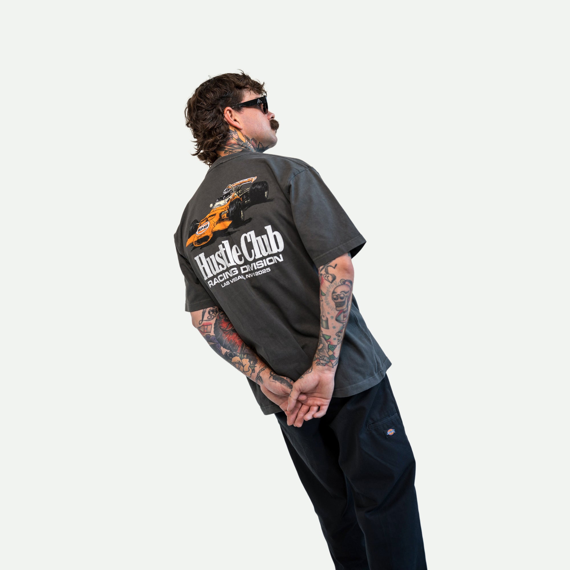 LV Racing Division Tee - Washed Grey